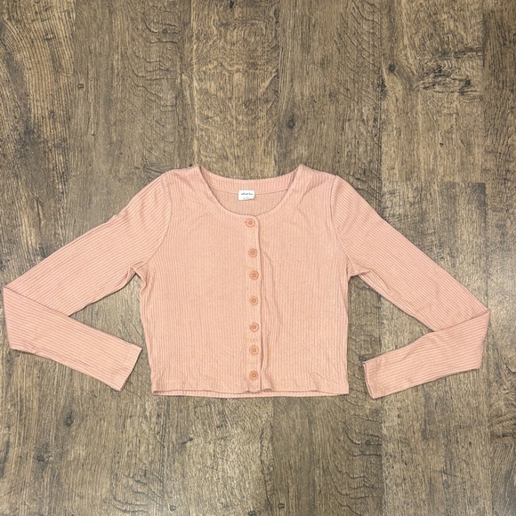 Wilfred Tops - Aritzia Wilfred free Blush Ribbed Cardigan